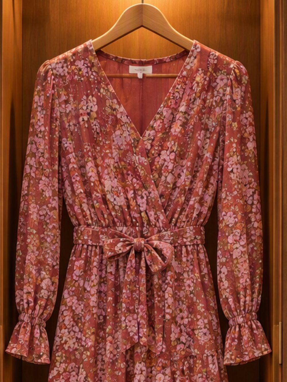 LC Lauren Conrad Women's Plus 3X Floral Wrap Dress